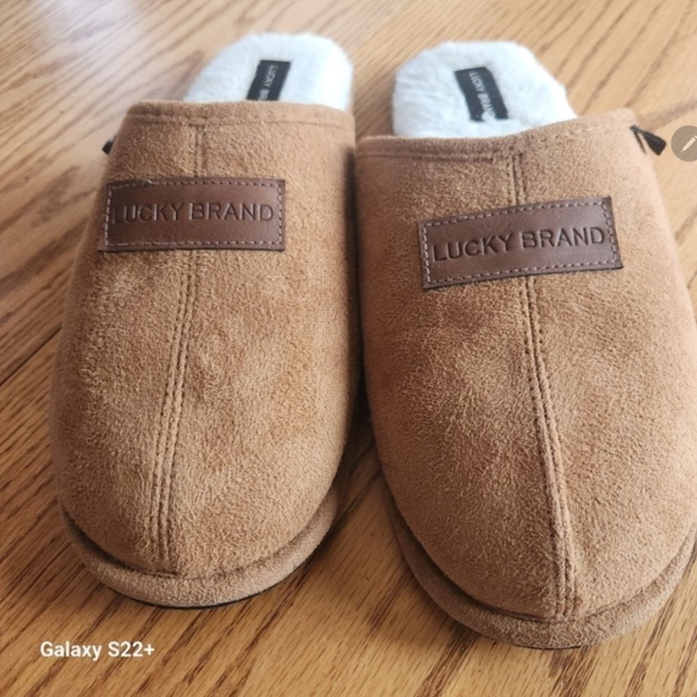 Lucky Brand Tan Suede Slip-On Slippers - Picture 12 of 12